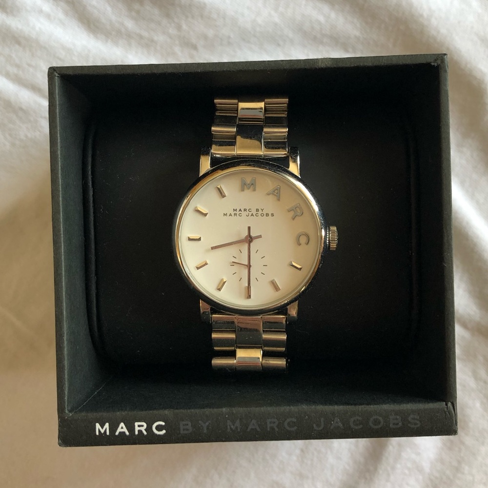 Marc by Marc Jacobs Silver Steel Baker Watch